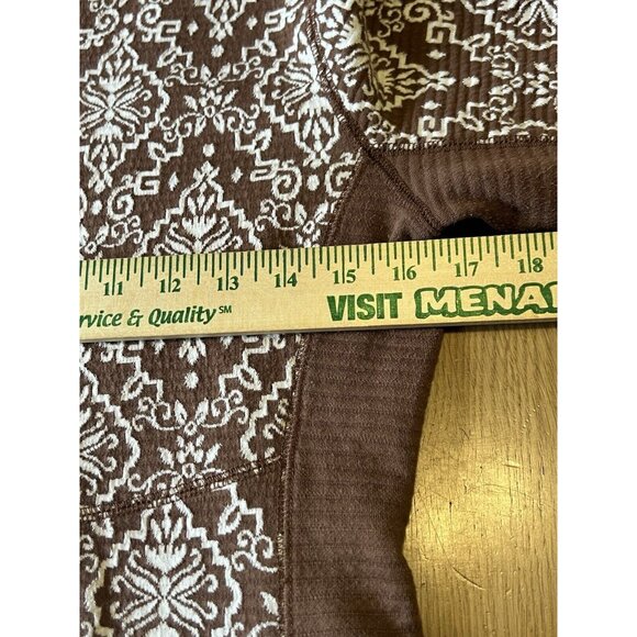 Sahalie Anthropologie Jacquard‎ Sheath Dress Sz M Brown/White Stretch Modern - Picture 6 of 12